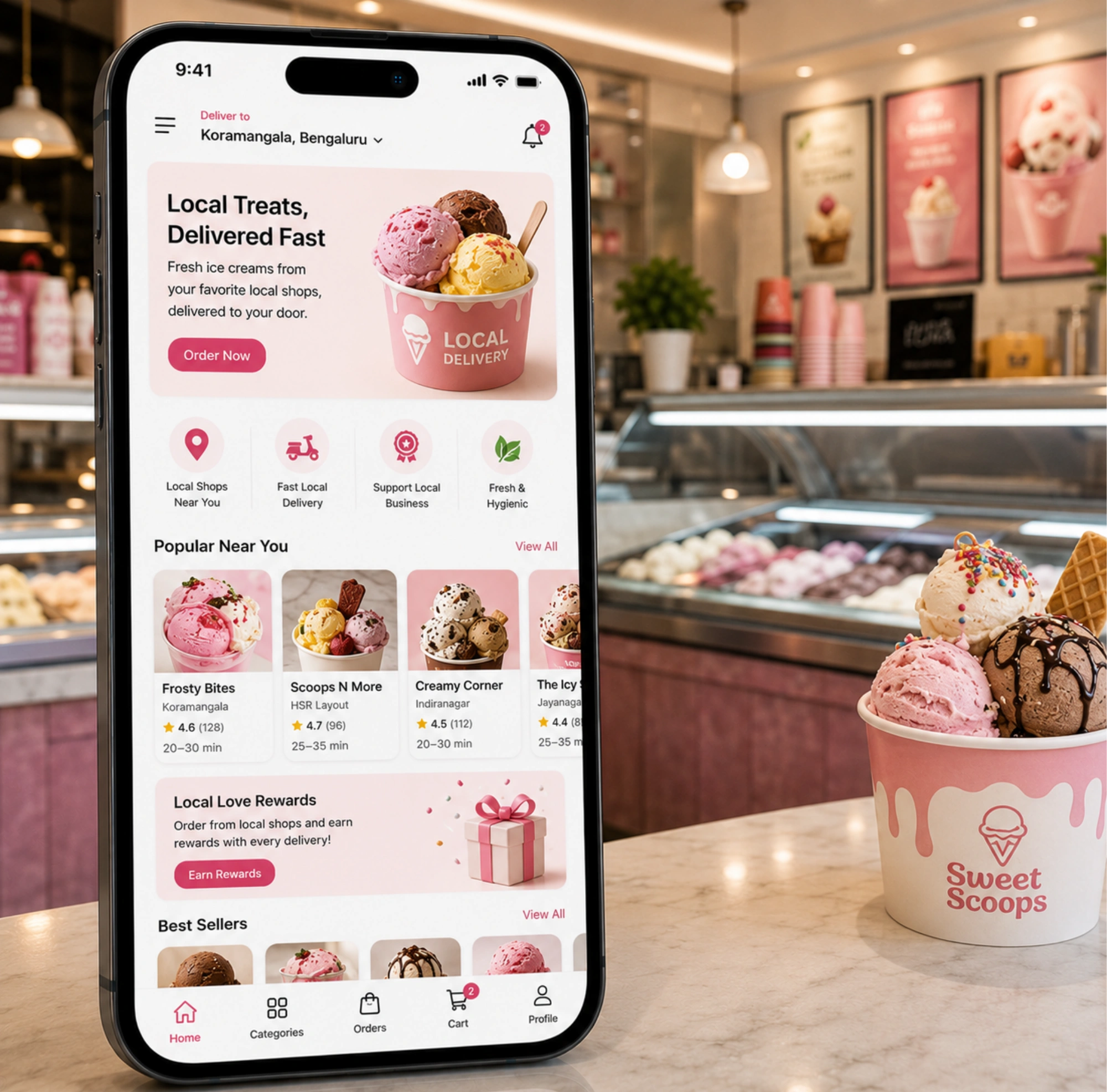 Local Ice Cream Delivery App Development